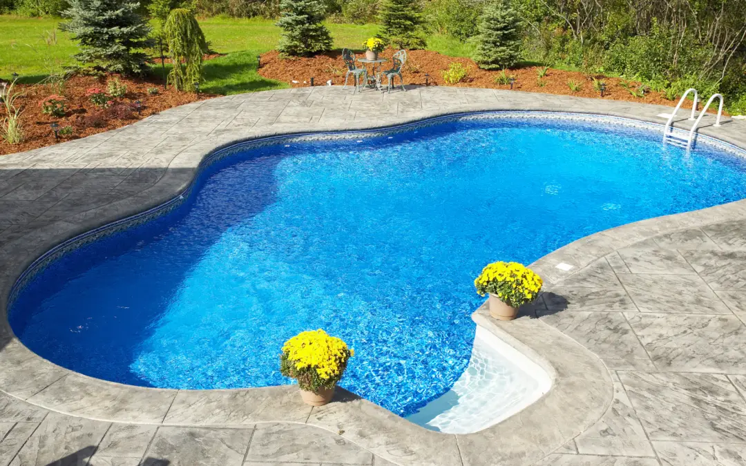 Stained Concrete Around Pools